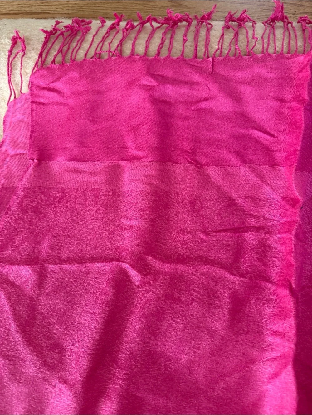 Women's Hot Pink Wrap Skirt / Shawl pashmina size paisley print